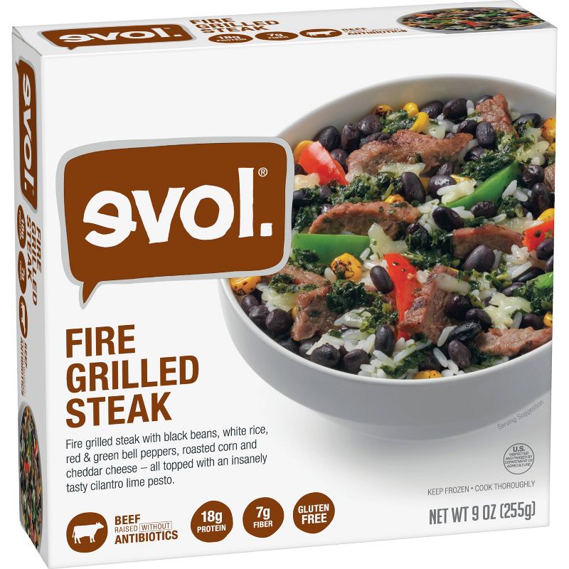 Evol Fire Grilled Frozen Steak Bowl - 9oz