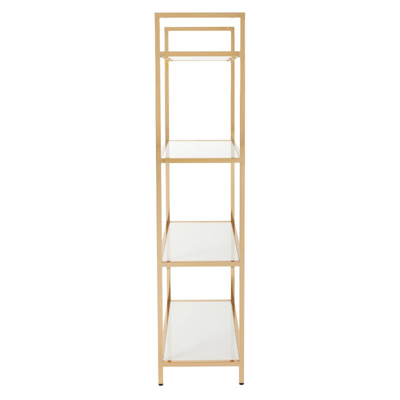 60" Alios Bookshelf White/Gold - OSP Home Furnishings