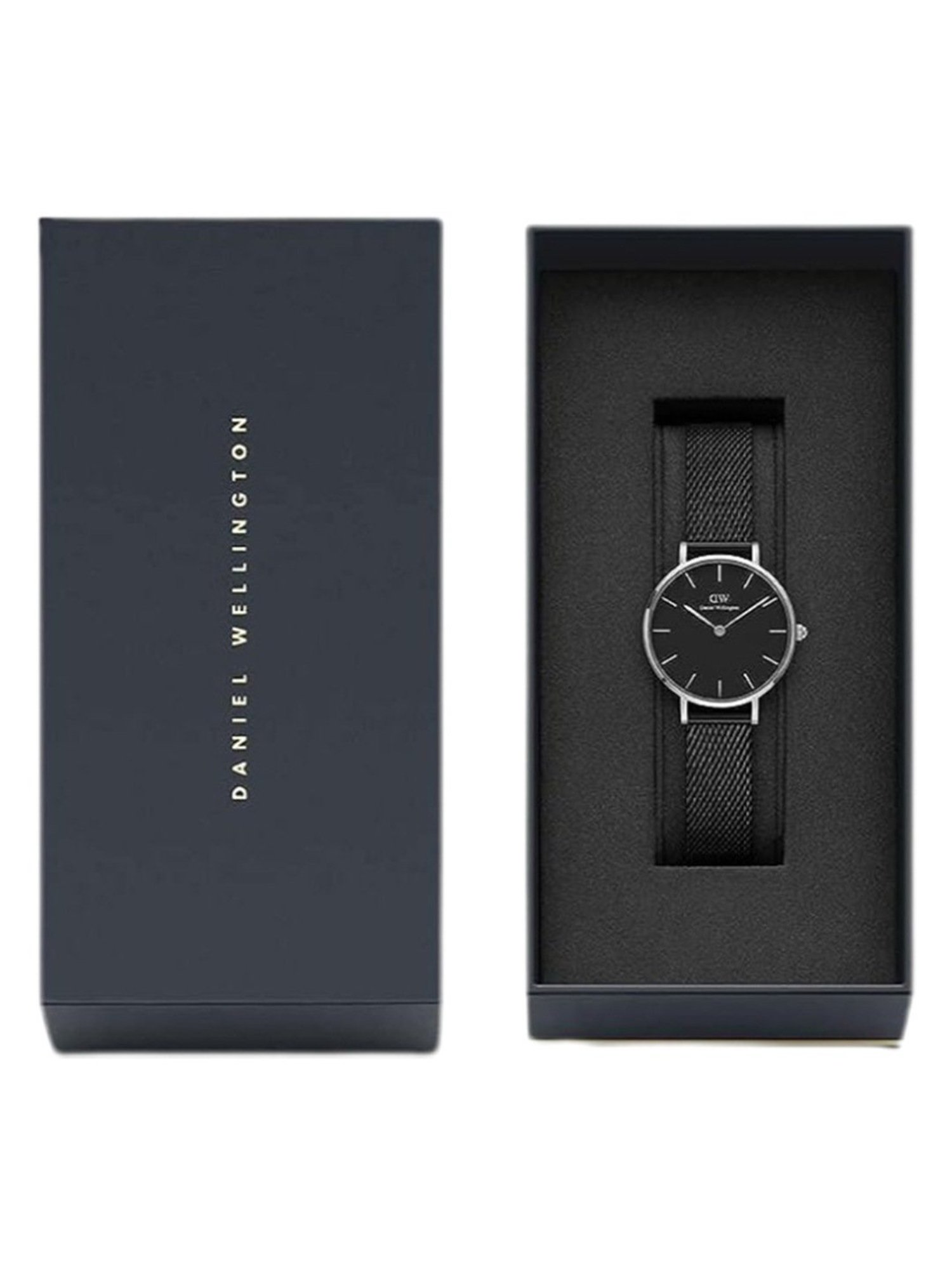 Daniel Wellington Petite Women Black Round Dial Analog Watch - DW00100246K