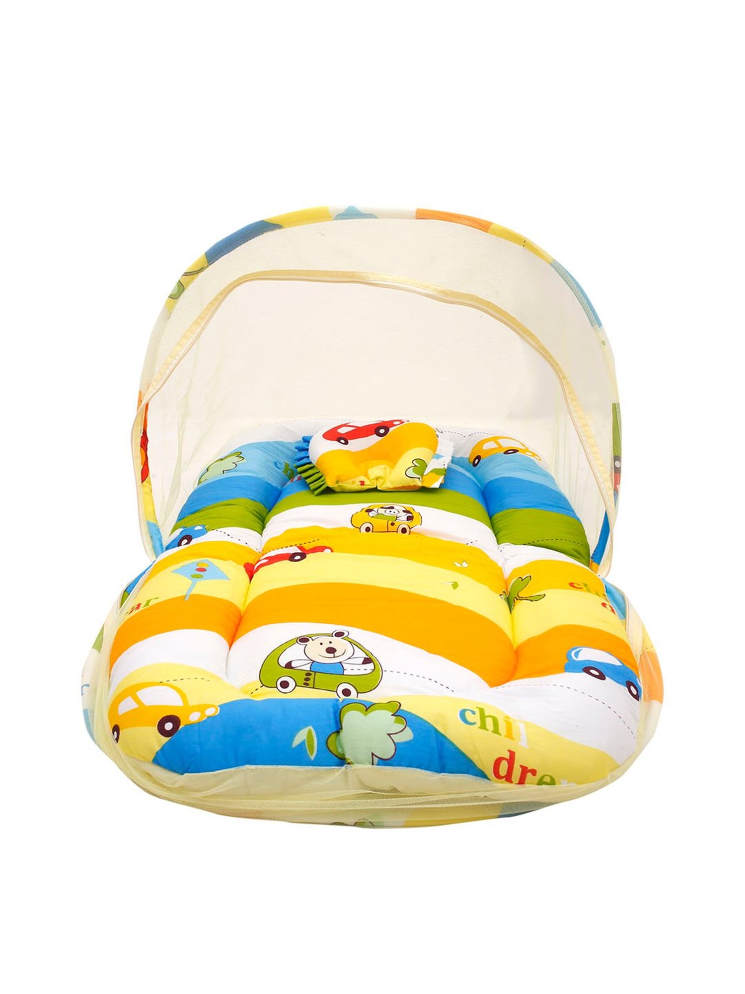 Baby Moo Tent Mattress Set with Neck Pillow Cruising In My Car Multicolour