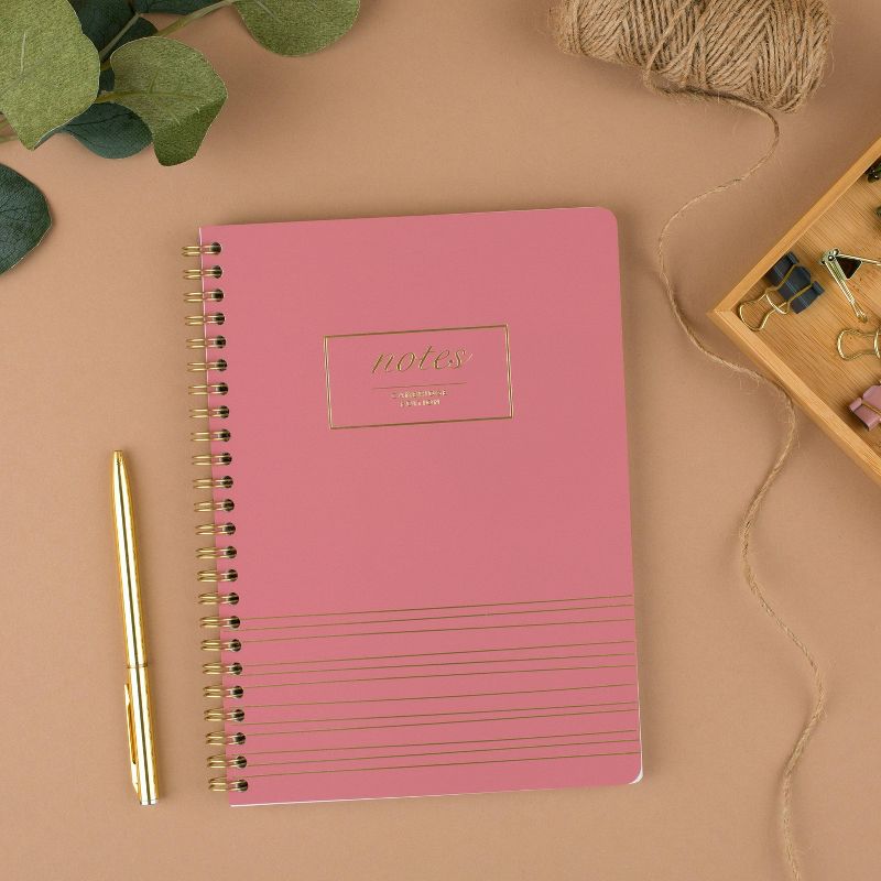 80 sheet 1 Subject Spiral Notebook Work Style Dark Pink 80pgs - Cambridge