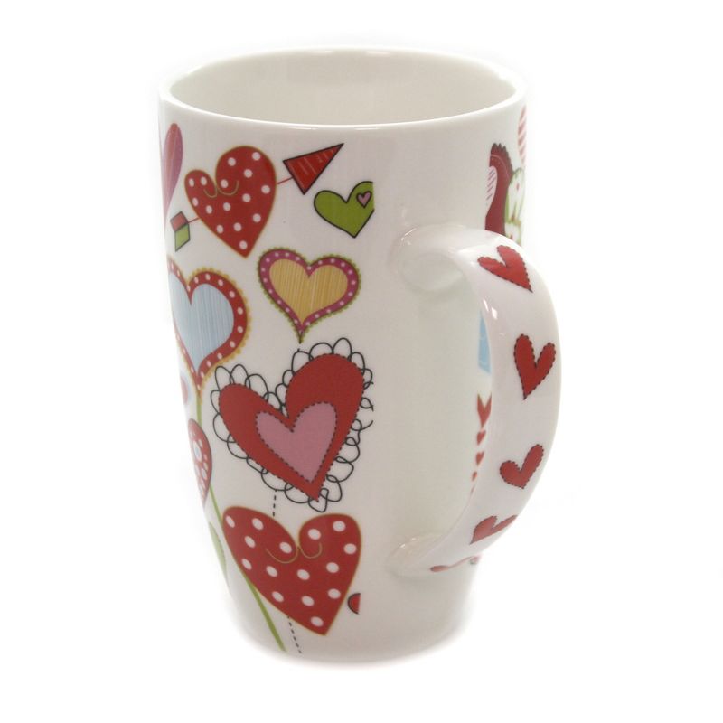 Tabletop 5.0" Multi Heart Mug Valentines Coffee Tea Hot Cocoa Burton & Burton  -  Drinkware