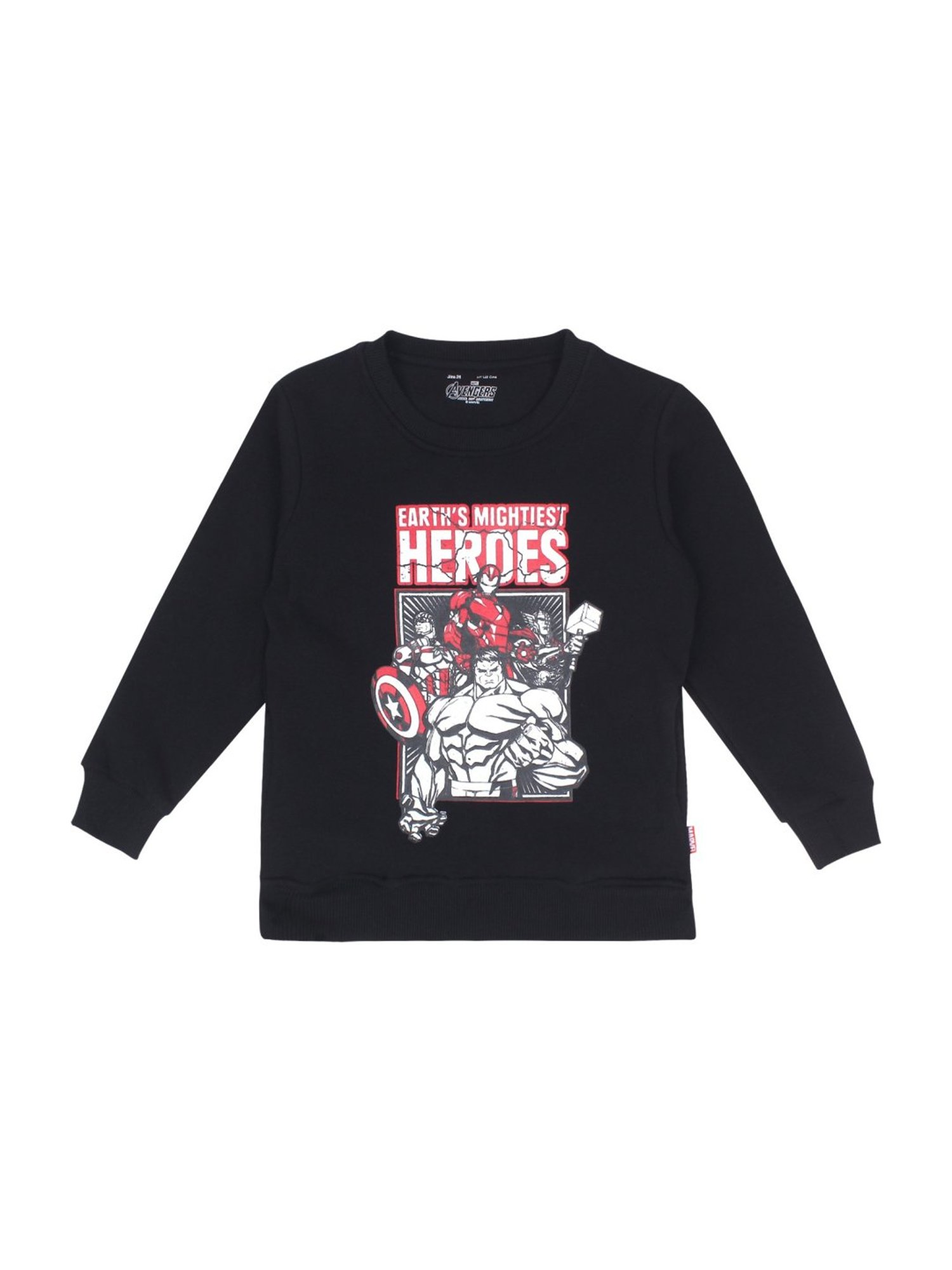 Proteens Kids Black Cotton Printed Sweatshirt