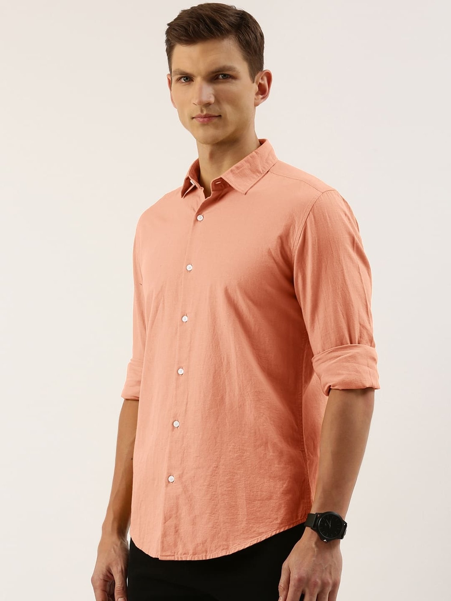 IVOC Peach Slim Fit Shirt