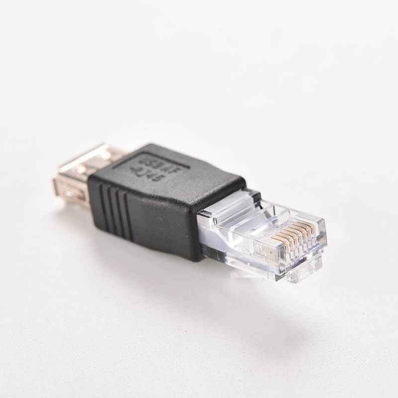RJ45 Male to USB AF A Female Adapter Socket LAN Network Ethernet Router Plug