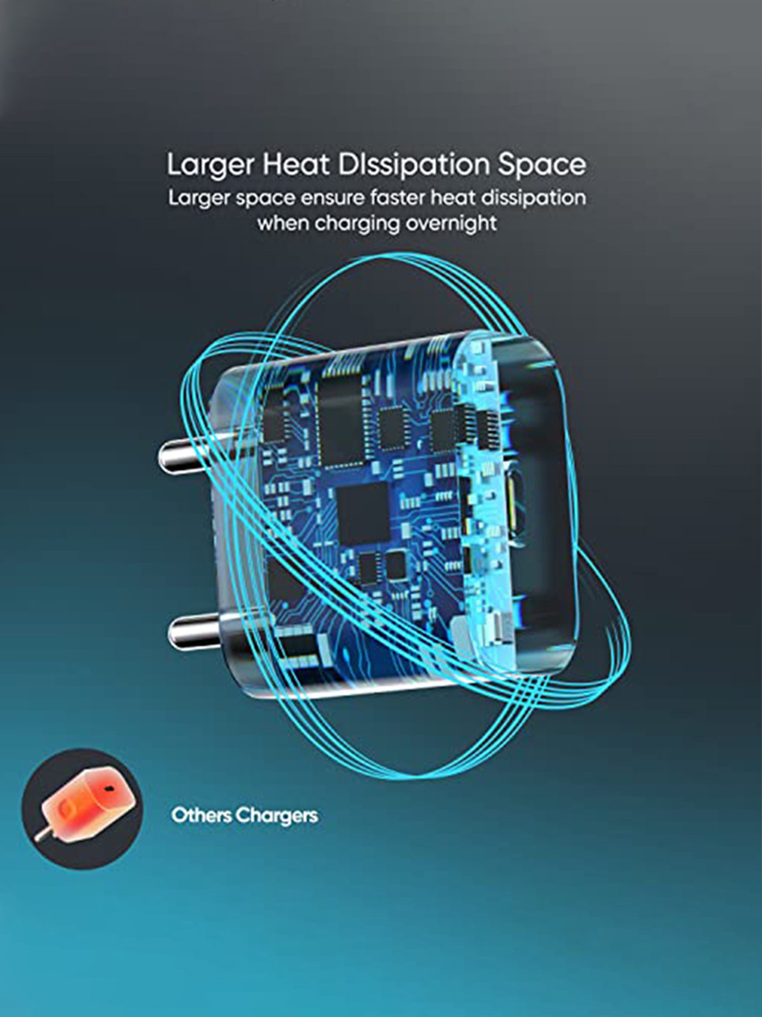 Eller Sante 25W Charger Travel Adapter with Type C Fast Charging (Black)