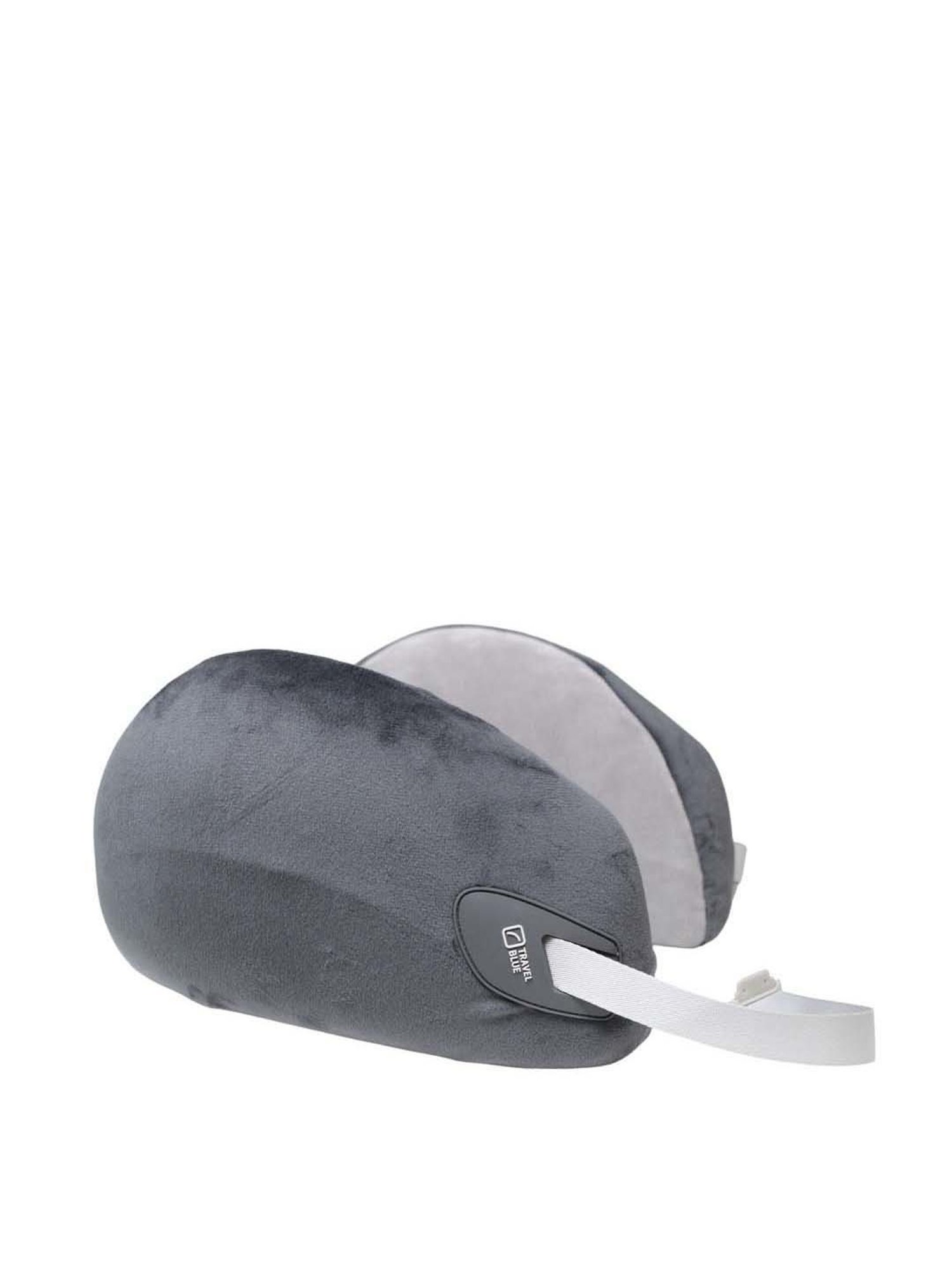 Travel Blue Grey Memory Foam Neck Pillow