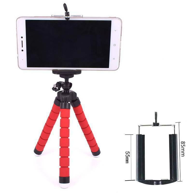 Mini Flexible Sponge Octopus Tripod for iPhone Samsung Xiaomi Huawei Mobile Phone Smartphone Tripod for Gopro Camera (Blue)