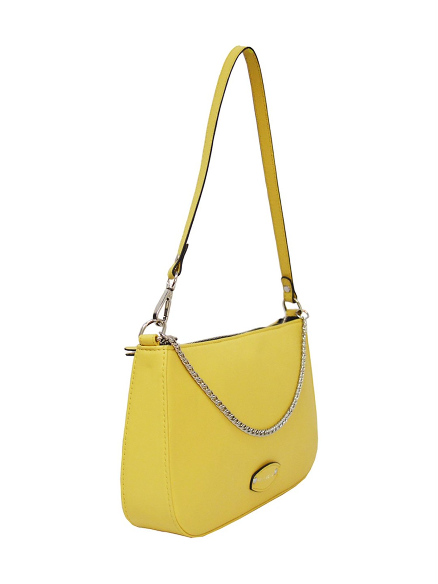 BELWABA Yellow Solid Medium Shoulder Bag