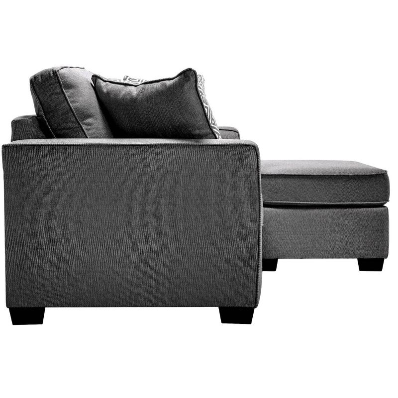 Lincoln Reversible Sectional Charcoal Gray - True Seating