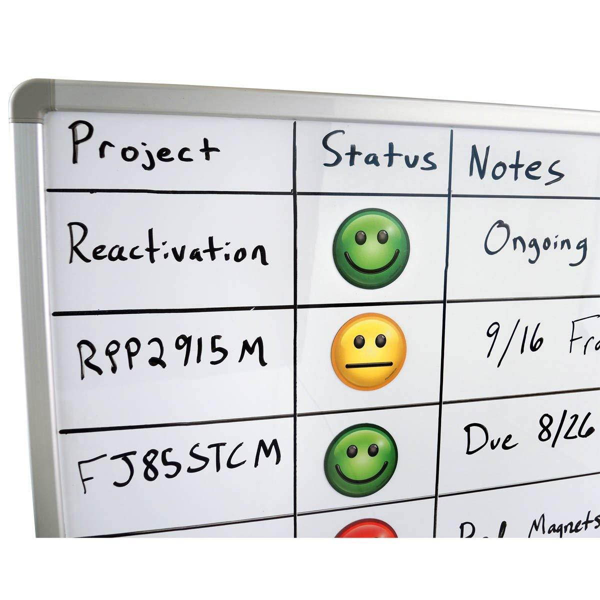 StoreSMART - 3" Mood Magnets for Status Visualization - 15-Pack - FACE3-VP-15