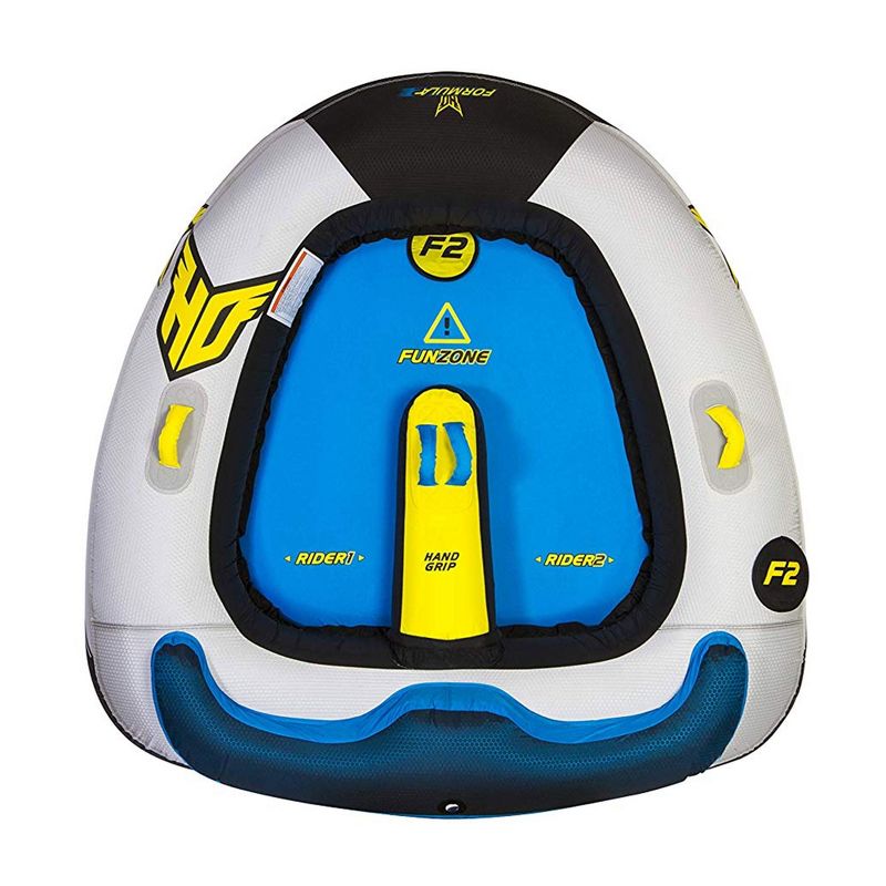 HO Skis 86620000 75 x 73 Inch Formula 2 Sports 2 Person Lake Raft Towable, Blue