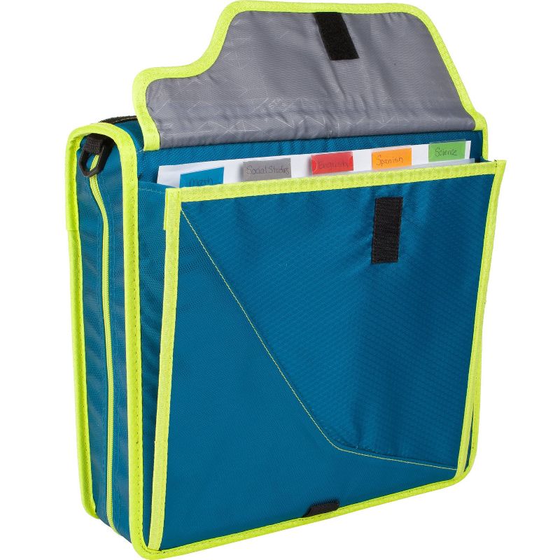 Five Star 850 Sheet 3" Ring Zipper Binder Teal/Yellow