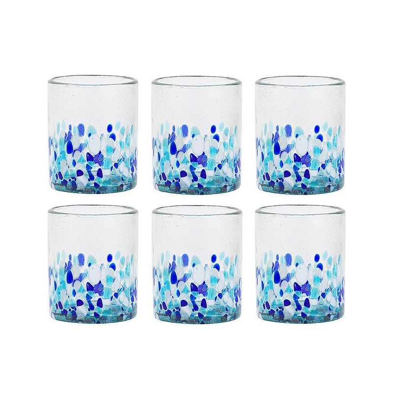Amici Home Authentic Mexican Handmade Bahia DOF Glass, 12oz, Set of 6