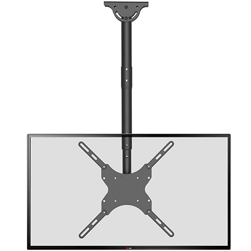 TV Ceiling Mount Adjustable Bracket Fits Most LED LCD OLED and Plasma Flat Screen Display 26 to 65 Inch up to 110 Lbs VESA 400x400mm CM2665 Black by