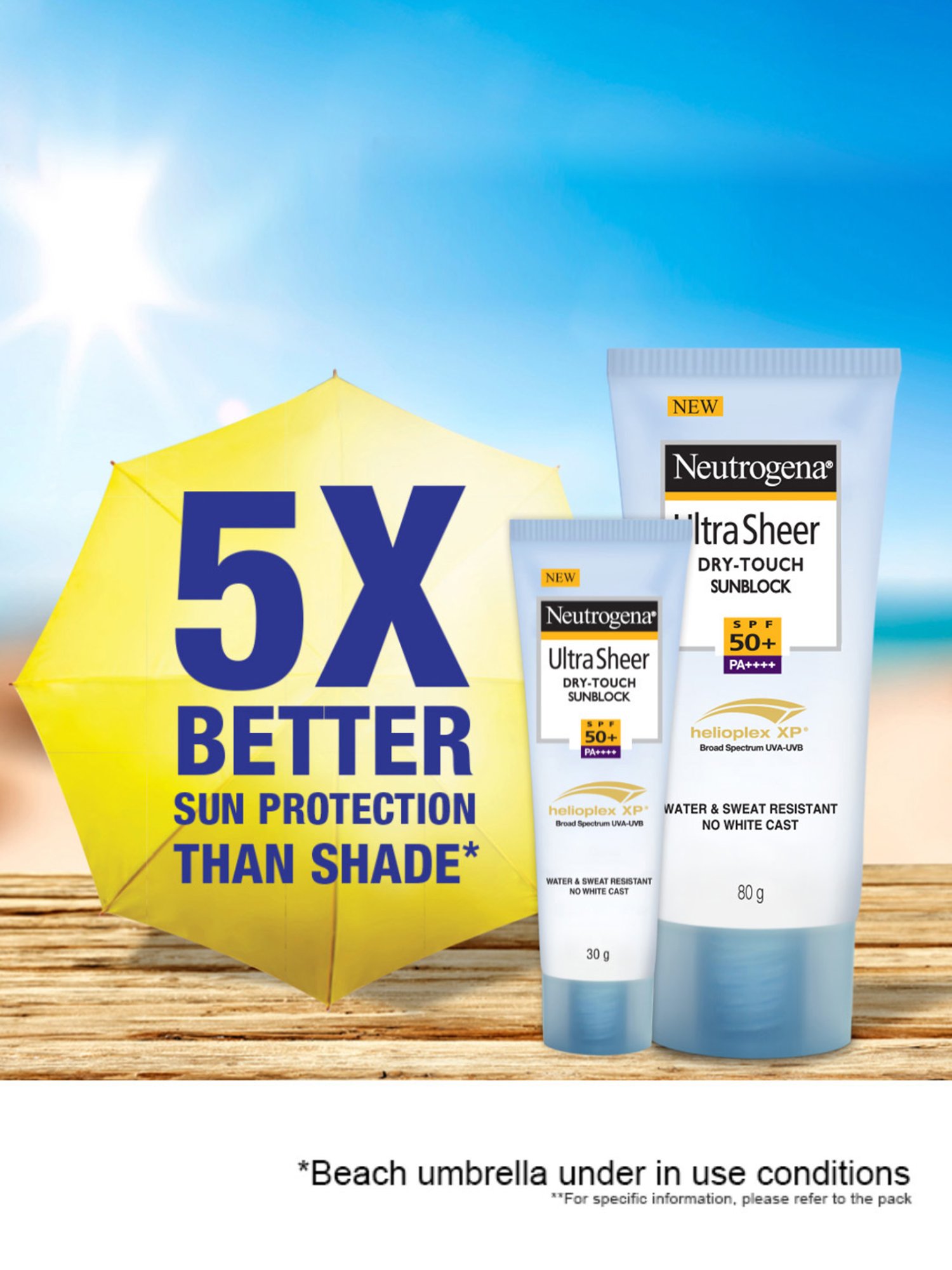 Neutrogena Ultra Sheer Dry-Touch Sunblock SPF 50+ PA++++ - 80 gm