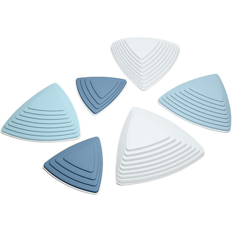 JumpOff Jo Rocksteady Balance Stepping Stones for Kids, Promotes Balance & Coordination, Set of 6 Balance Blocks, Tall Set, Iceberg Blue