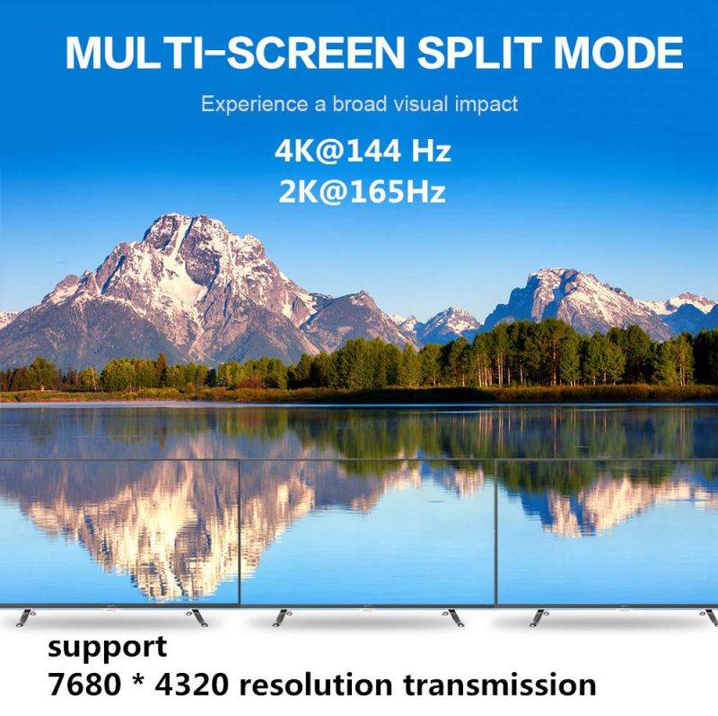 DisplayPort to DisplayPort Cable 6.6ft / 2M, DisplayPort 1.4 Cable Support 7680x4320 Resolution, 8K 60Hz, 4K 144Hz, High Speed 32.4Gbps, HBR3, DSC, HDR10, HDCP2.2