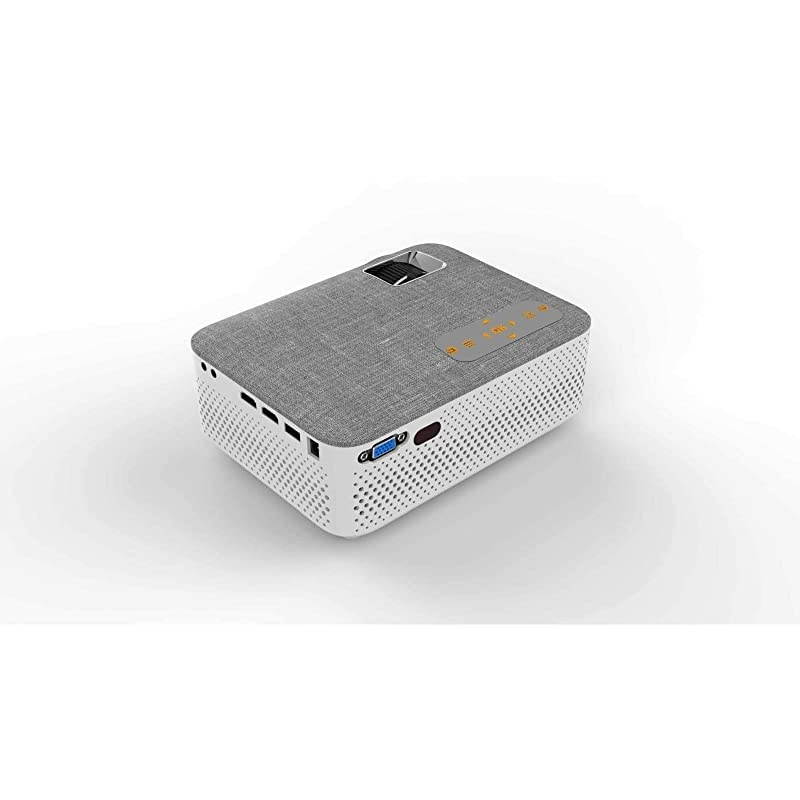 RPJ143WHITE 480p Home Theater Projector Supports 1080p wHDMI amp Bluetooth 50 Renewed