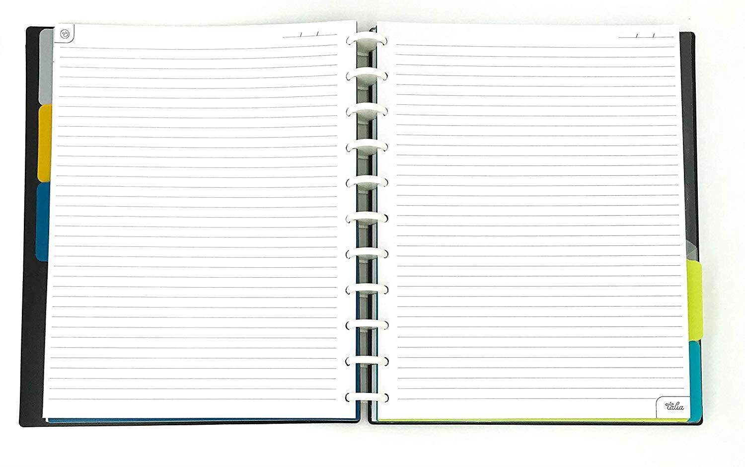 Talia Discbound Notebook, Celestial Turquoise, Letter