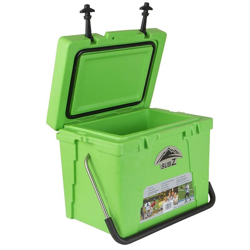 Nash Sub Z 23 Quart Heavy Duty Outdoor Portable Camping Sports Cooler, Green