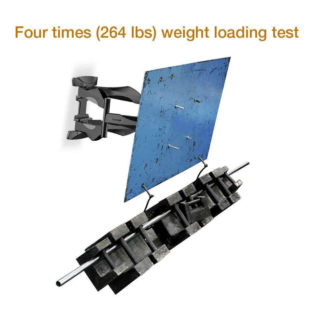 Fleximounts TV Wall Mount Long Extension Bracket Full Motion Articulating Swivel & Tilt for Most 32"-60" LED LCD Plasma Flat Screen up to VESA 400x400mm