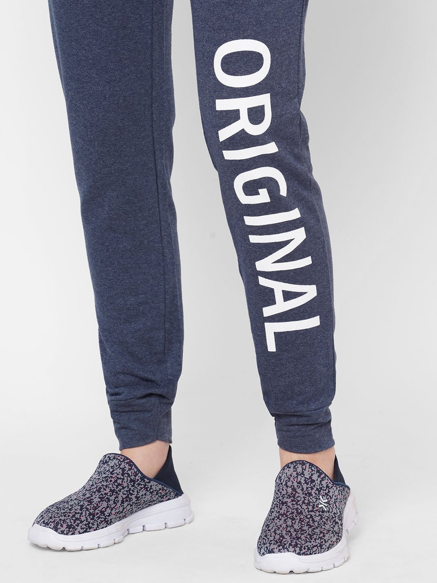 Mystere Paris Navy Graphic Print Joggers