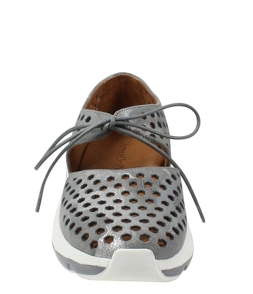 L'Amour Des Pieds Himar Perforated Metallic Leather Sneaker