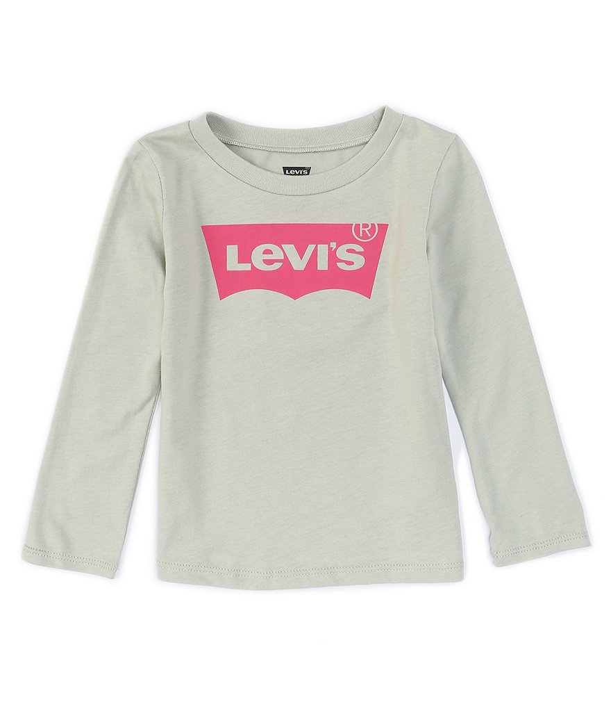 Levi's&reg; Baby Girls 12-24 Months Long-Sleeve Batwing Logo Graphic Jersey Tee