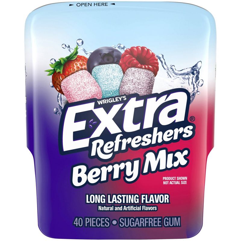 Extra Refreshers Berry Mix Gum 40-Piece Bottle