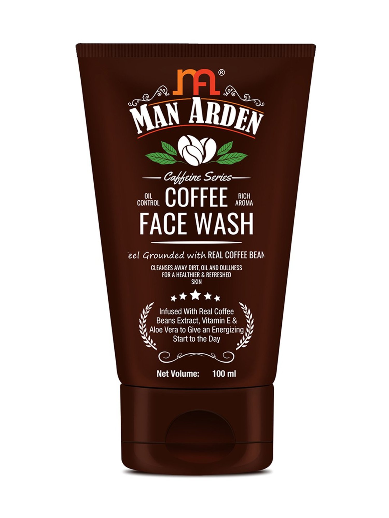 Man Arden Caffeine Series Coffee Face Wash - No Parabens, Sulphate, Silicones - 100 ml