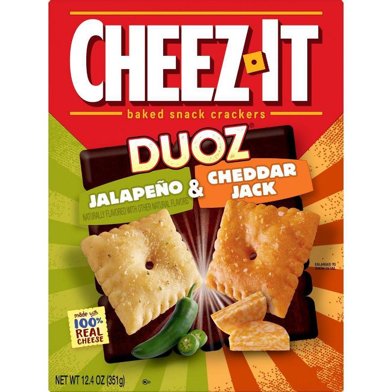 Cheez-it Duoz Jalapeño & Cheddar Jack Baked Snack Crackers - 12.4oz