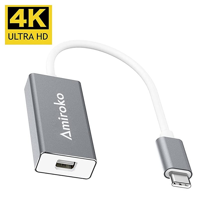 USBC to Mini DisplayPort Adapter USB 31 Type C to Mini DP Adapter Support 4K 1080P for MacBook Pro MacBook 12quot Alienware to LED Cinema DisplayDell Monitor etc Gray