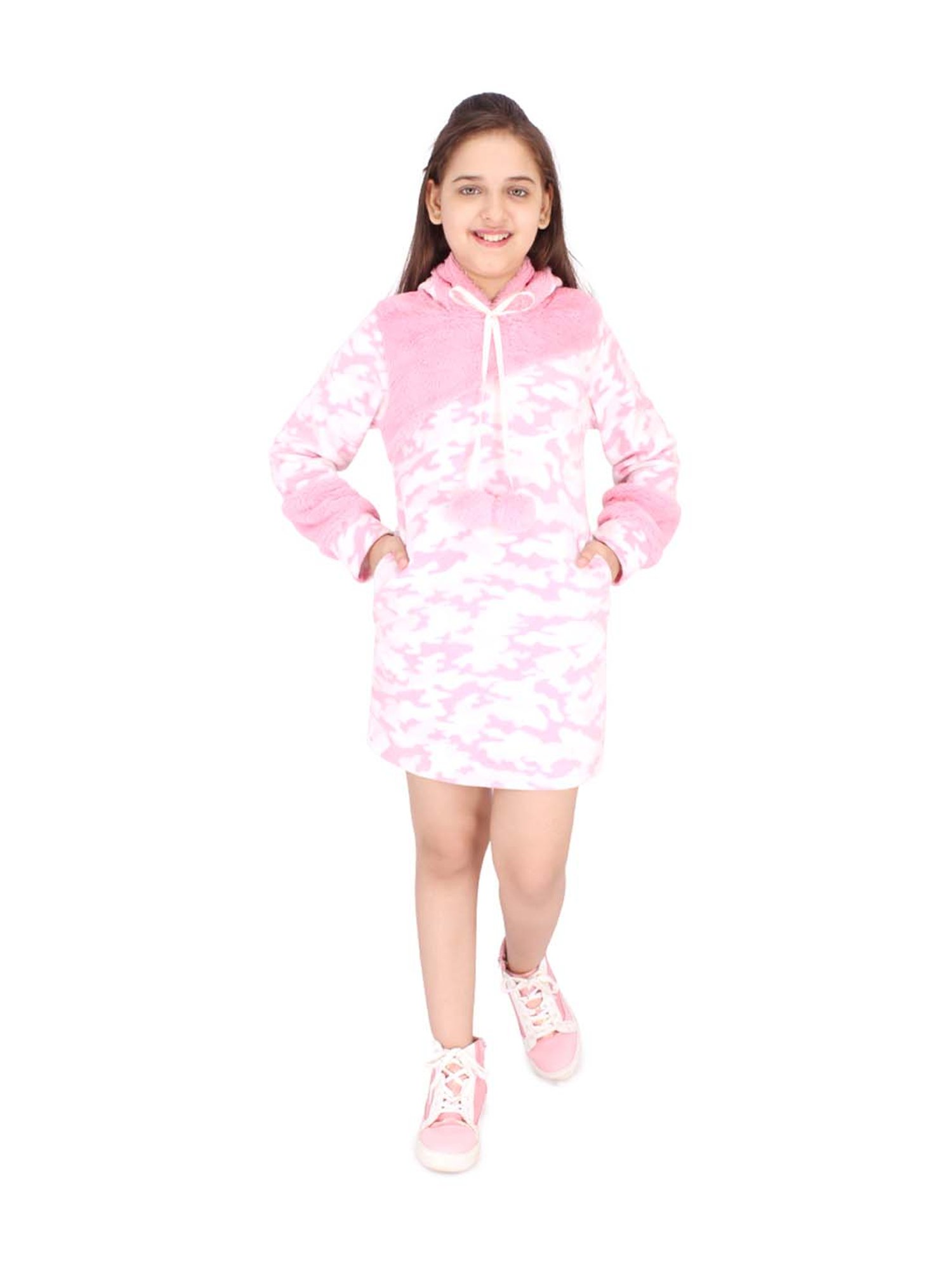 Cutecumber Kids Pink Printed Dress