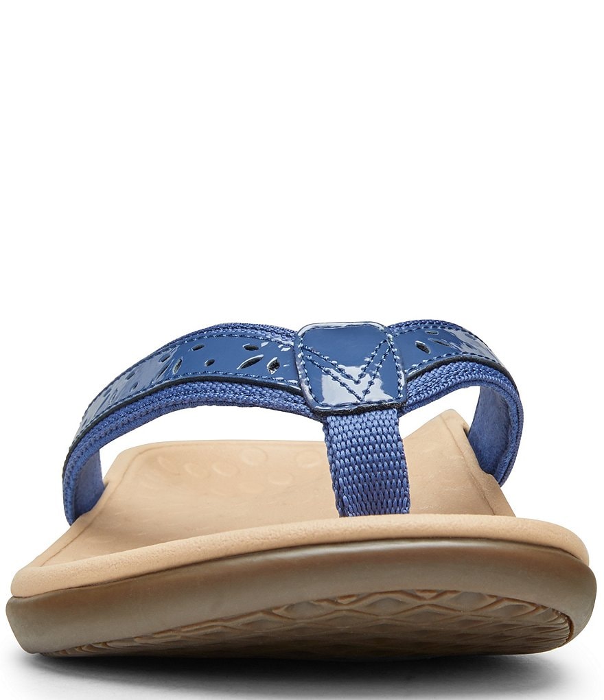 Vionic Casandra Perforated Leather Thong Sandals