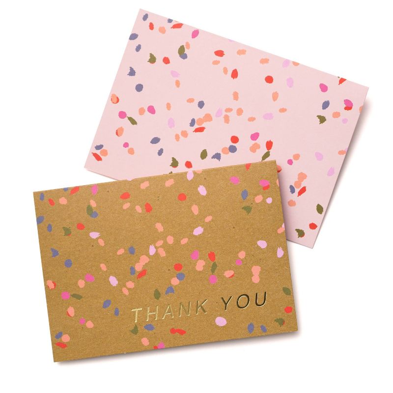50ct Thank You Confetti Blank Note Cards
