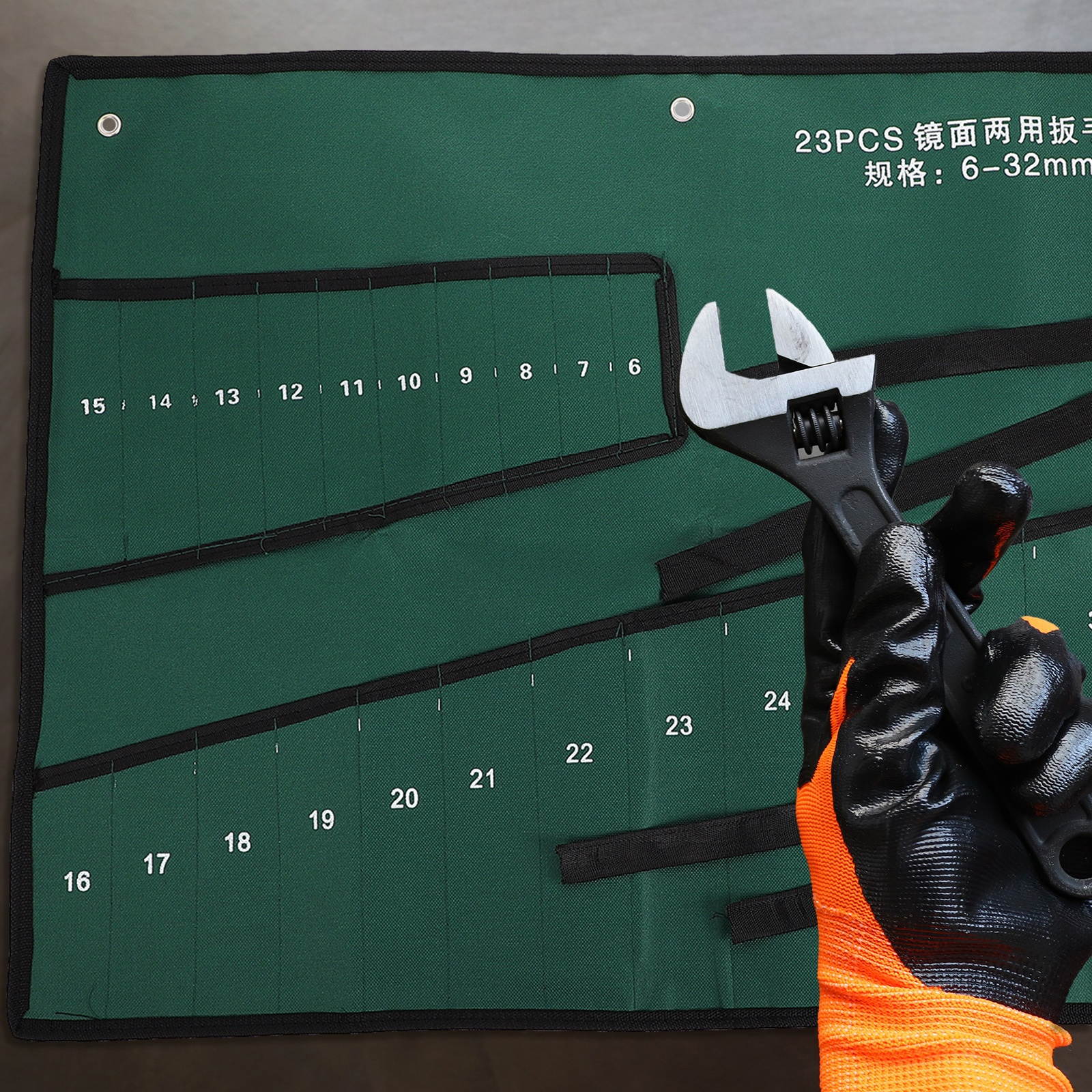 1pc Wrench Storage Bag Strap-on  Multi-function Holder Pouch for Tools Spanner Wrench