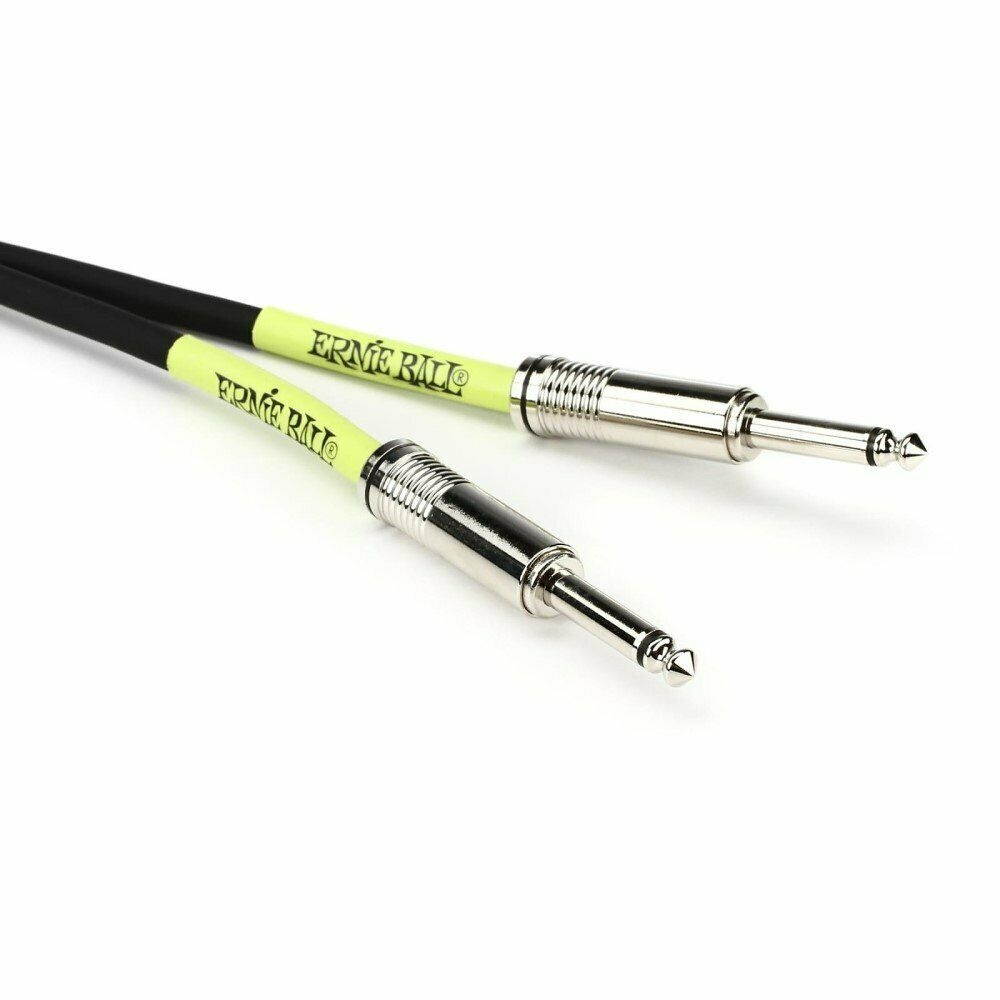 2 Pcs of Ernie Ball 6048 Ultraflex 10' Straight/Straight Instrument Cable, Black