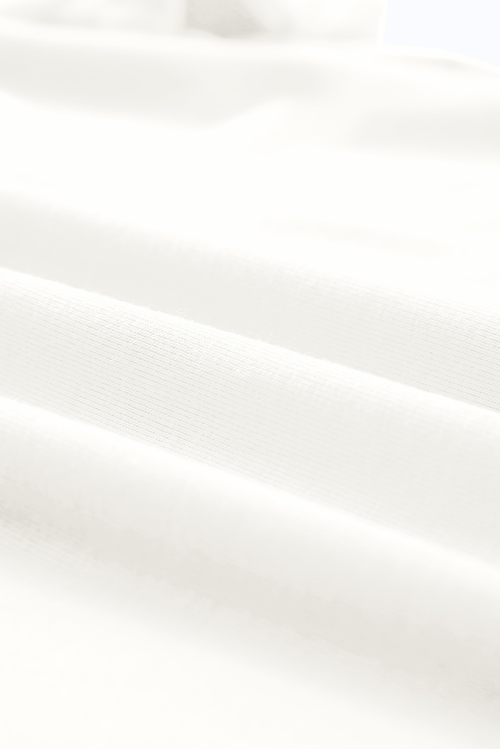 White Solid Color Basic Crew Neck Plain Tee