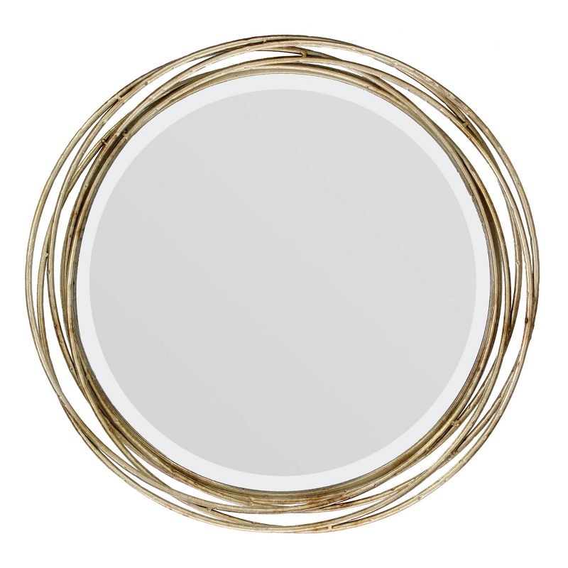 Banded Layer Decorative Wall Mirror Gold - Stonebriar Collection