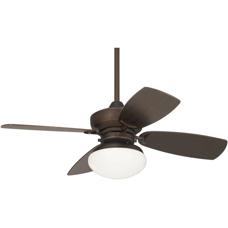 36" Casa Vieja Modern Ceiling Fan with Light LED Dimmable Oil Rubbed Bronze Opal Glass for Living Room Kitchen Bedroom Family