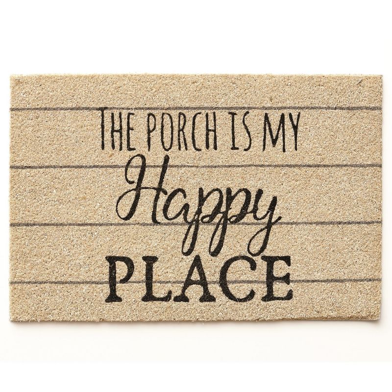 Evergreen Flag Cambridge Welcome Burlap Sassafras Switch Mat - 22" Long x 10" High