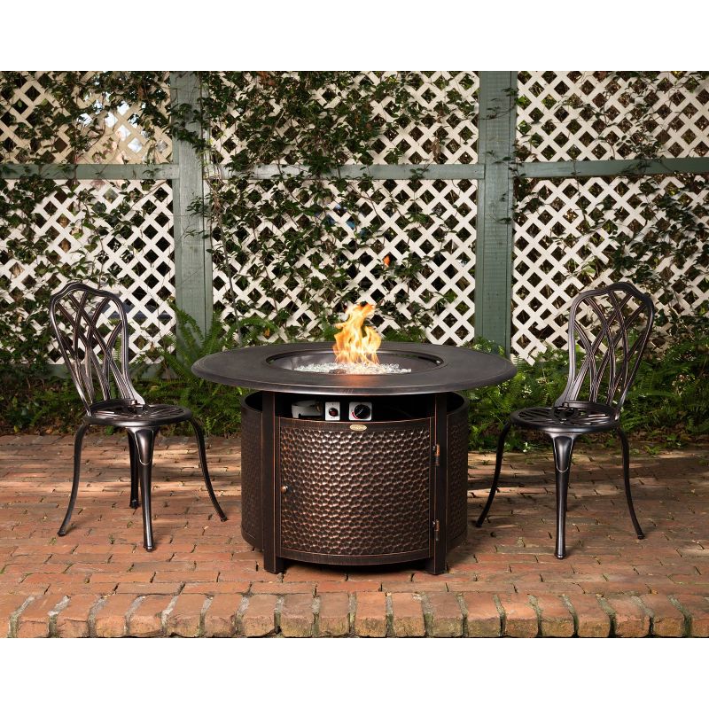 Weyland Round LPG Fire Pit - Antique Bronze - Fire Sense