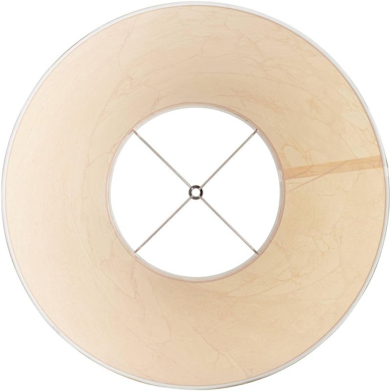 Springcrest Crinkle Paper Large Empire Lamp Shade 10" Top x 20" Bottom x 12" Slant x 11" High (Spider) Replacement with Harp and Finial