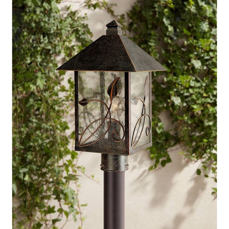 1 Light Outdoor Post Mount Black - Aurora Lighting