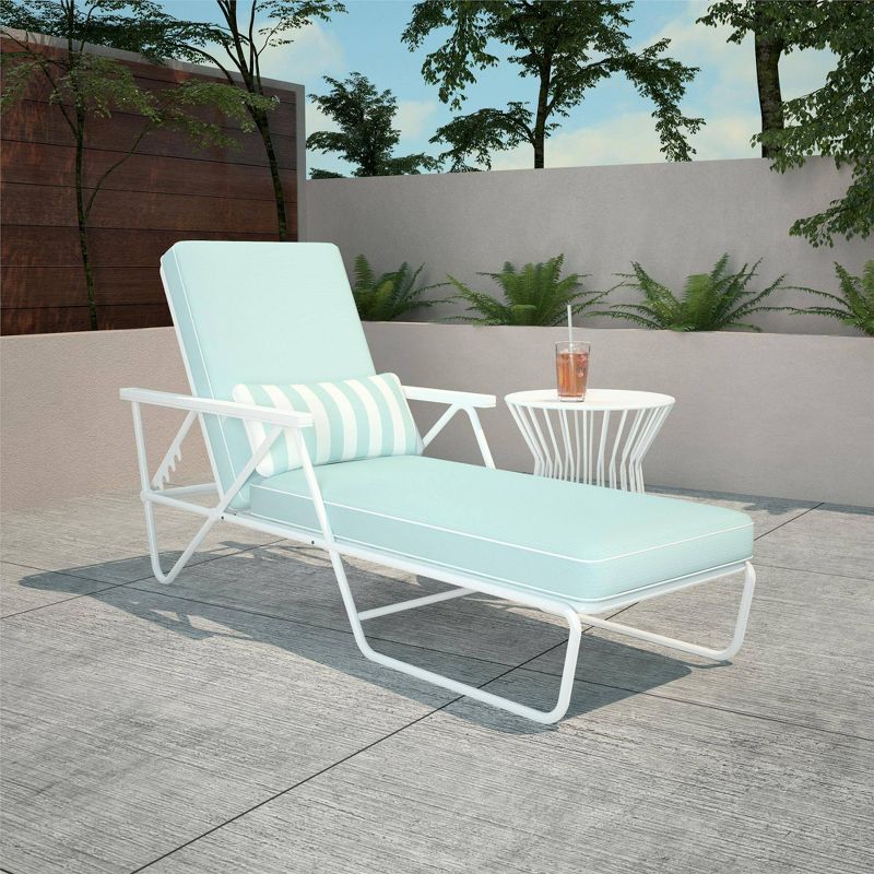 NewPort Outdoor Wicker Chaise Lounge - Dark Gray - Coaster