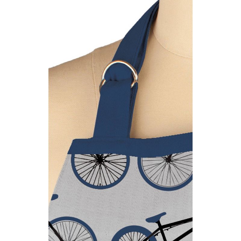Chef Apron Biking Print Gray - MU Kitchen