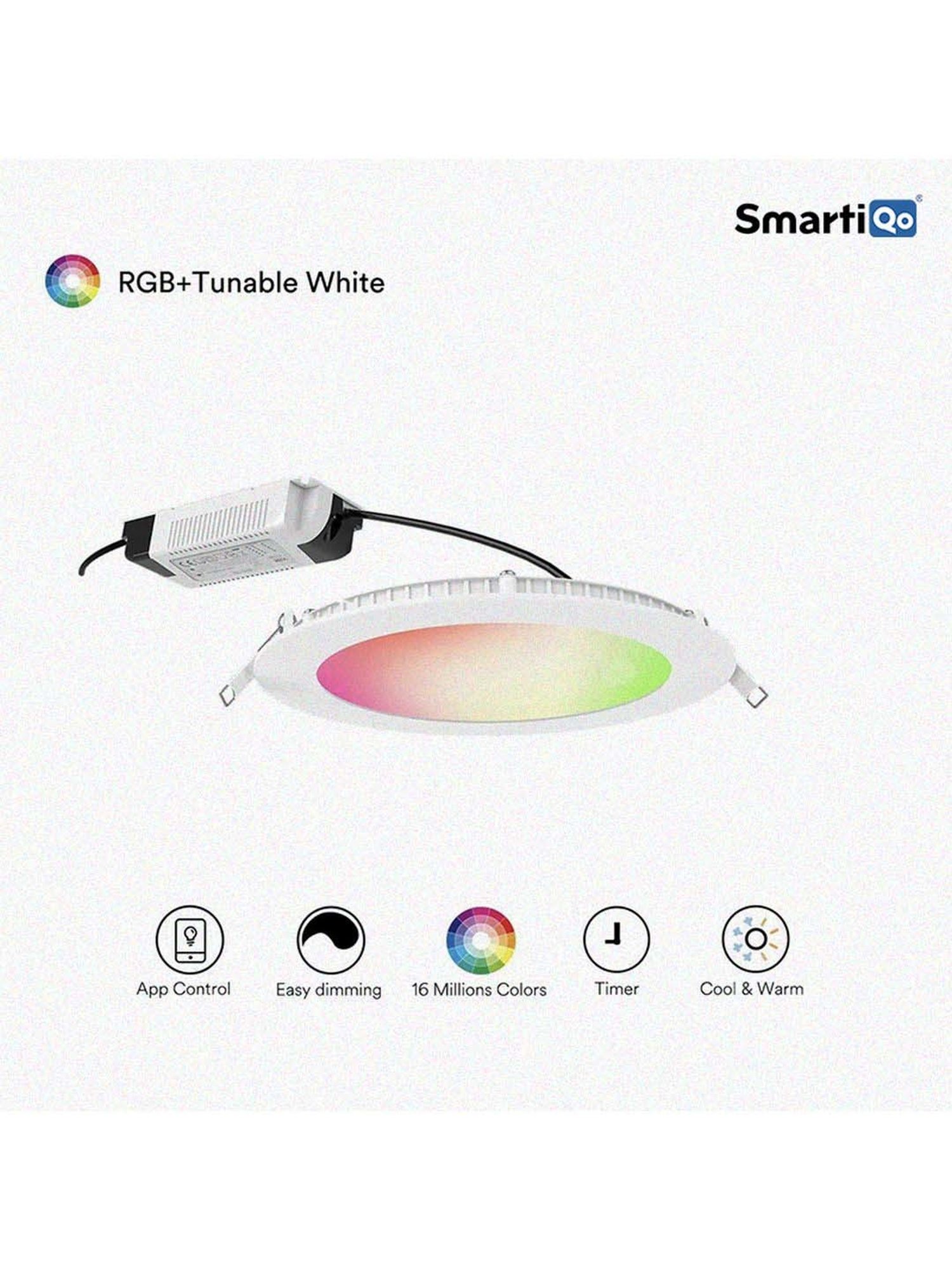 SmartiQo Smart Round Panel Lights 18W (RGBW+CCT)