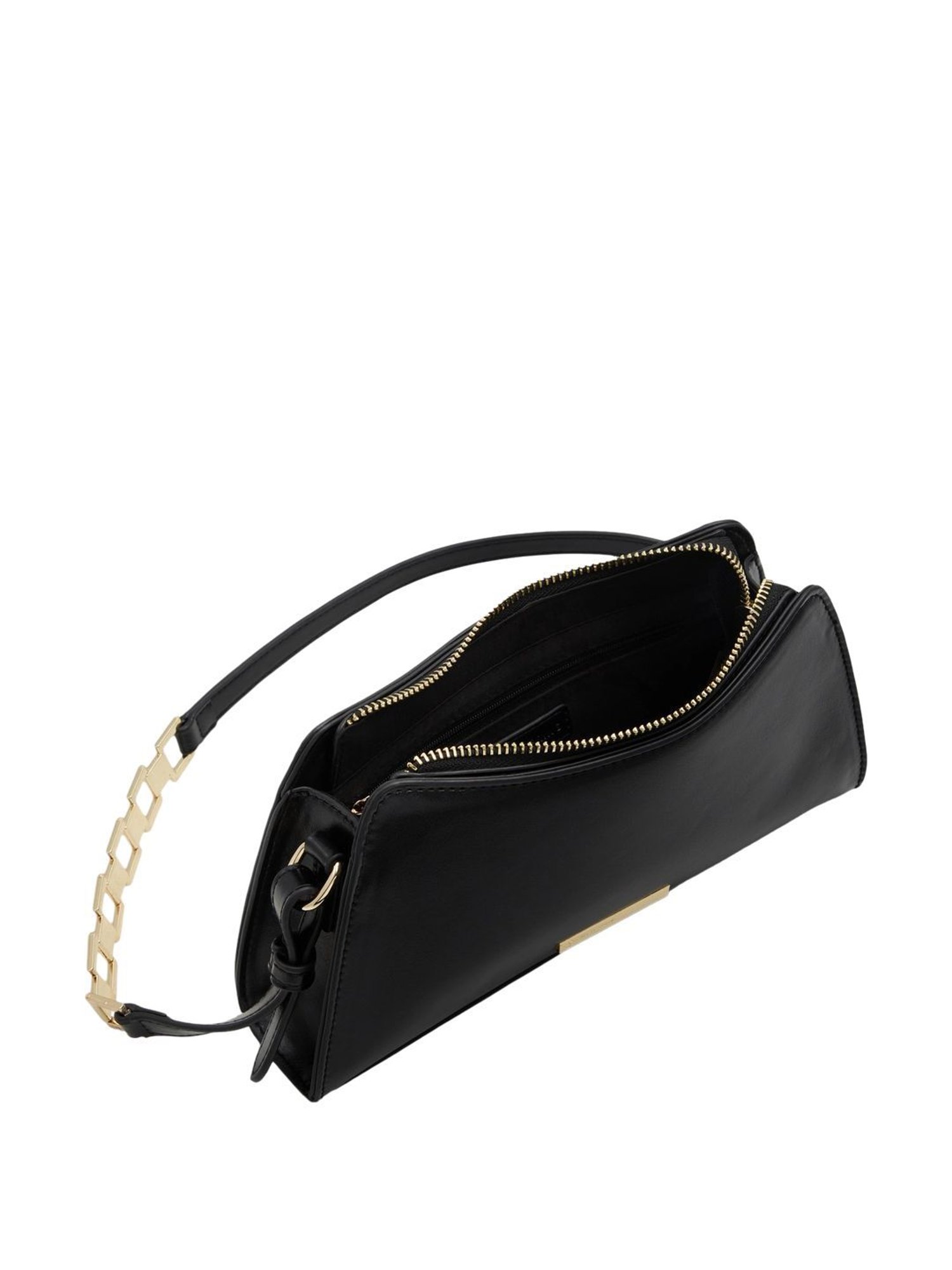Call It Spring Black Solid Small Shoulder Handbag