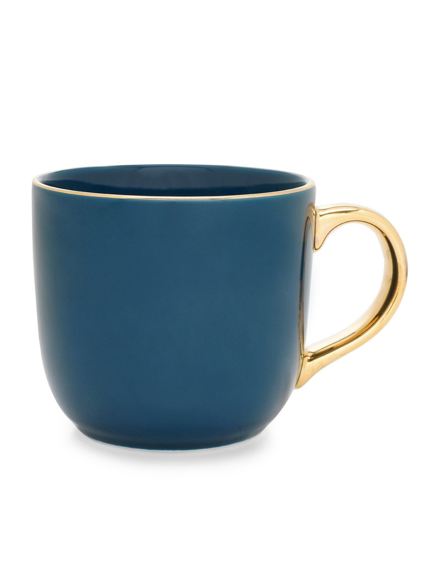 Femora Black Ceramic Coffee Mugs (0.36 L) - Set of 4